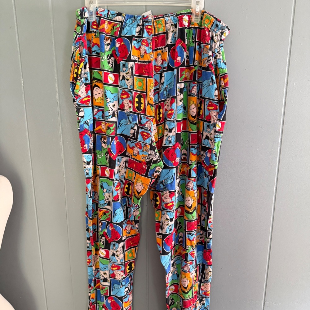 Vintage DC Comics Originals Justice League Pajama Pants Mens XL Comic Print
